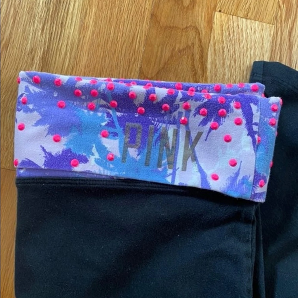 VS Pink Fold Waistband Bootcut Yoga Pant Trendy